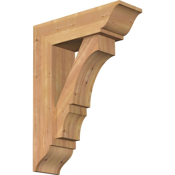 Ekena Millwork Balboa Traditional Smooth Bracket w/ Offset Brace, Western Red Cedar, 7 1/2"W x 24"D x 32"H BKT0806X24X32BOA01SWR - main
